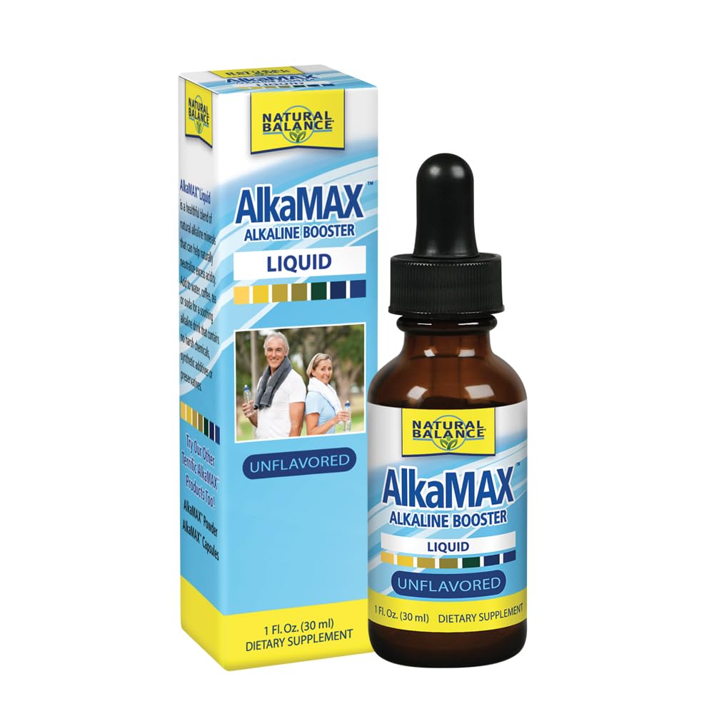 Natural Balance AlkaMax – bouteille et étiquette visibles, pratique pour suivre le dosage