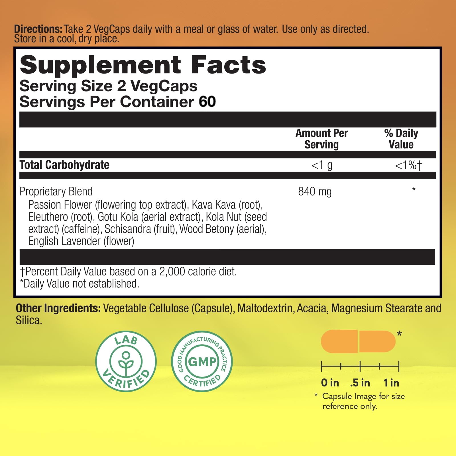 Natural Balance Happy Camper — étiquette du produit, informations claires pour une prise réfléchie et sûre.