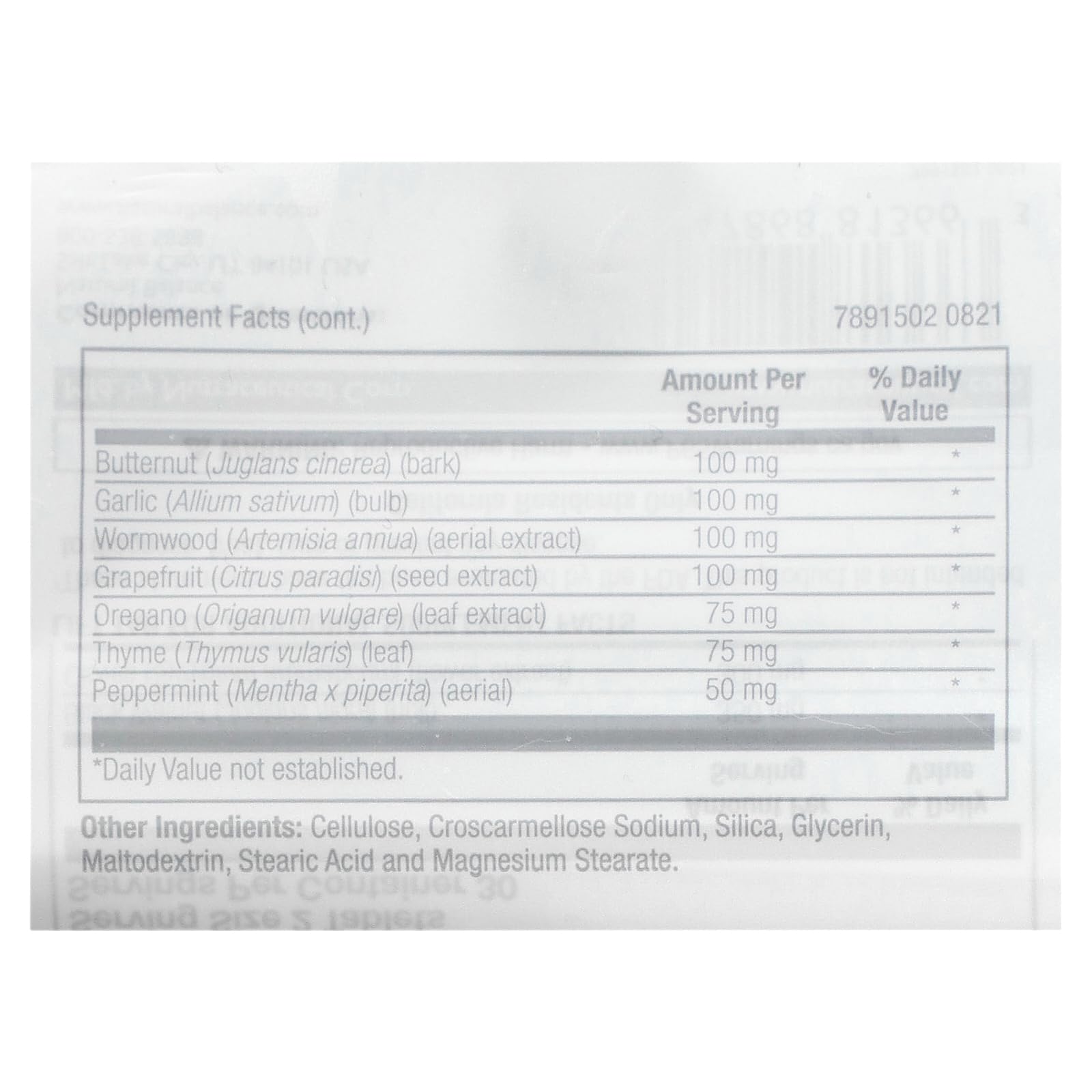 Emballage Natural Balance, clair et pratique pour les habitudes de purification.