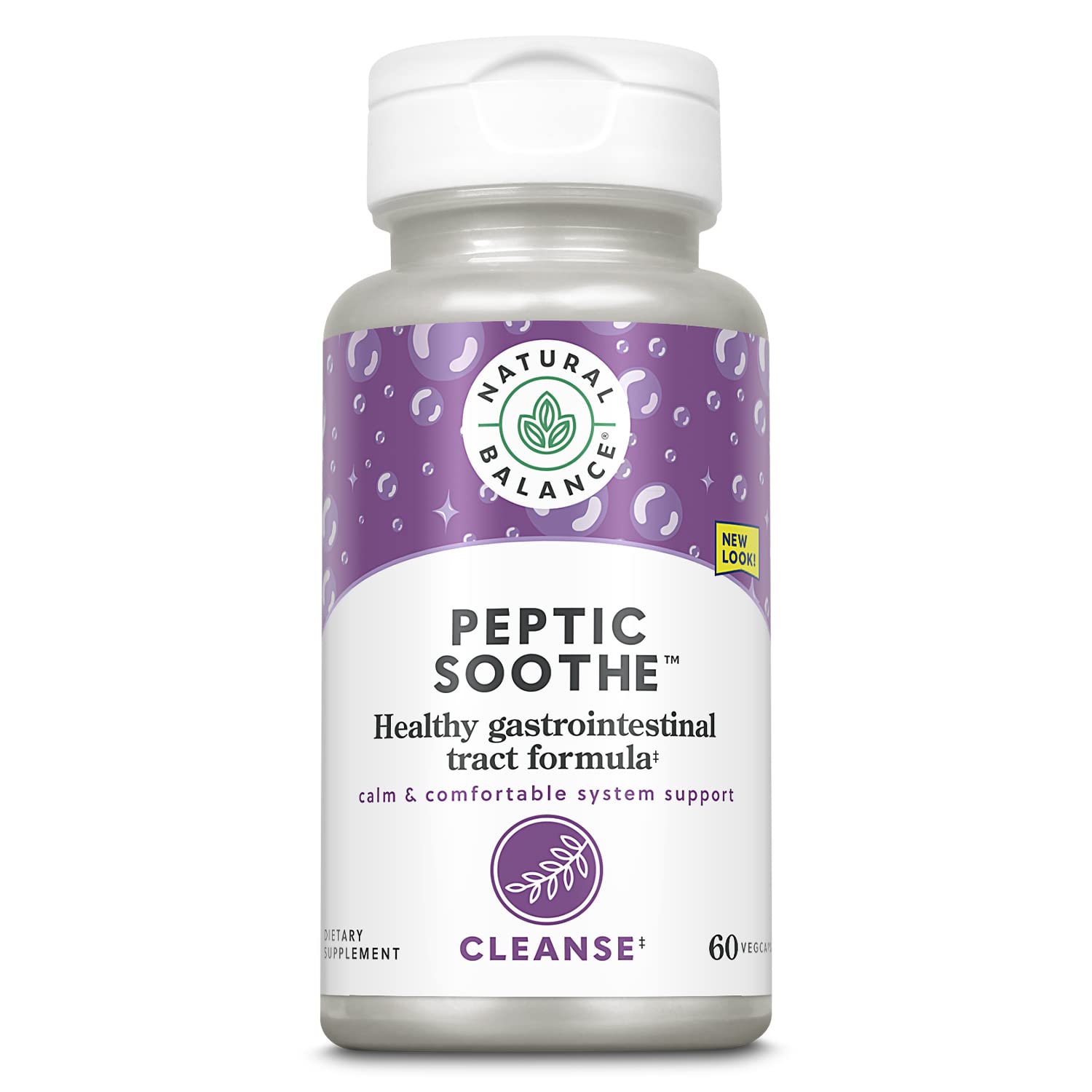 Natural Balance Peptic Soothe, bouteille, soutien digestif doux et naturel.