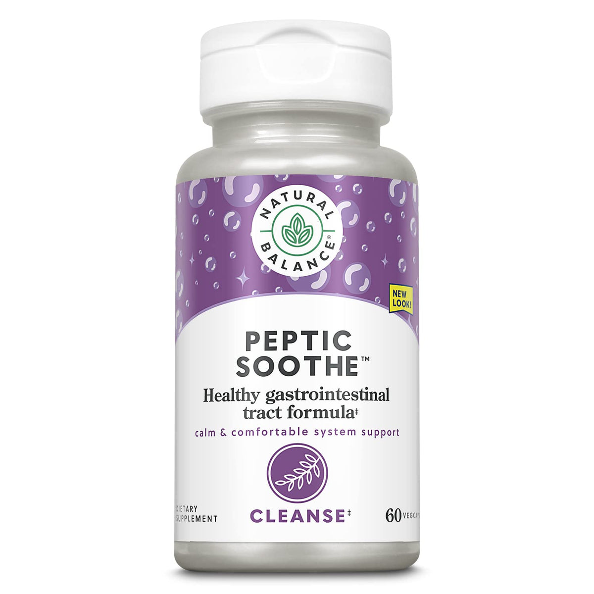 Natural Balance Peptic Soothe, bouteille, soutien digestif doux et naturel.