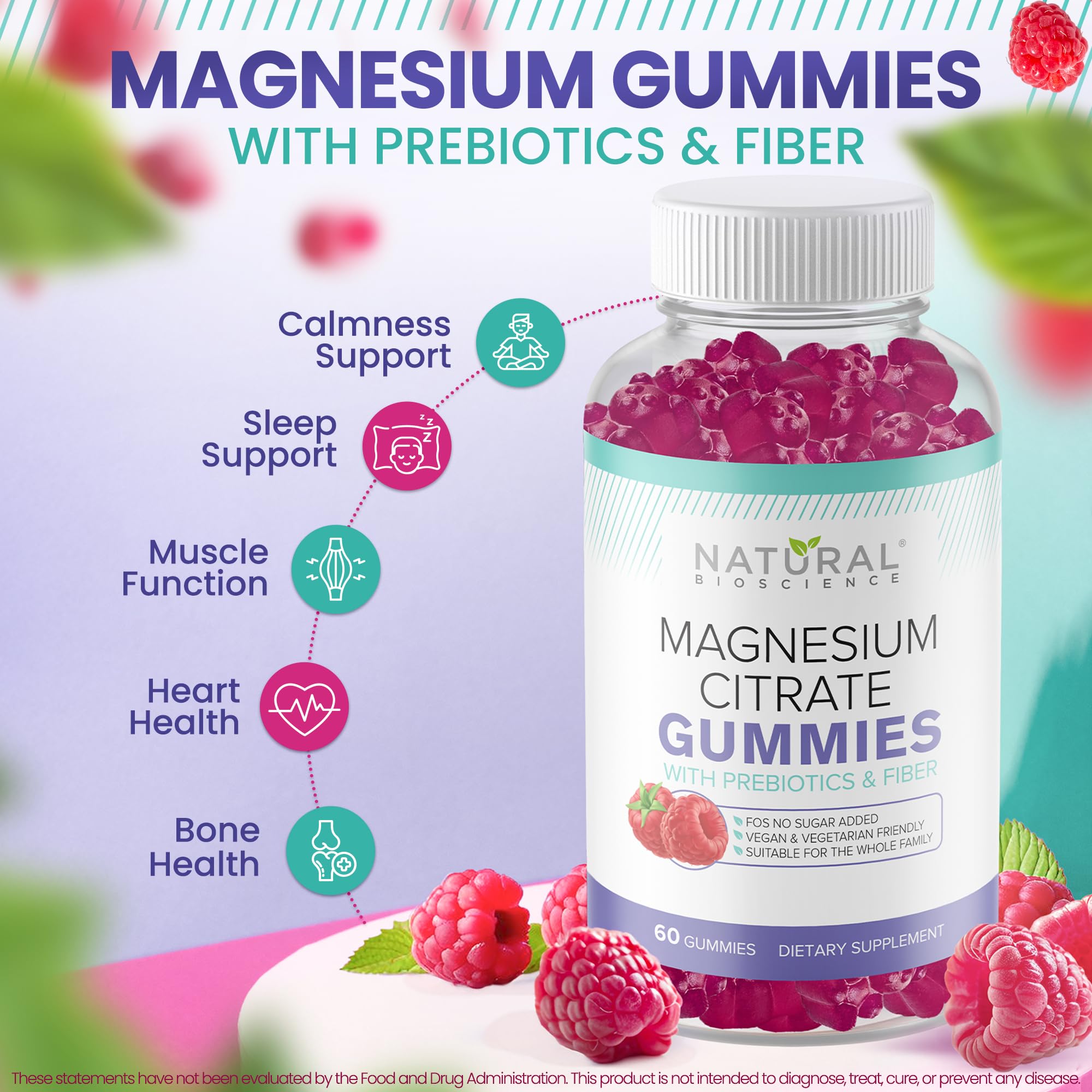 Gommes magnésium Natural BioScience texture proche, prise facile et agréable