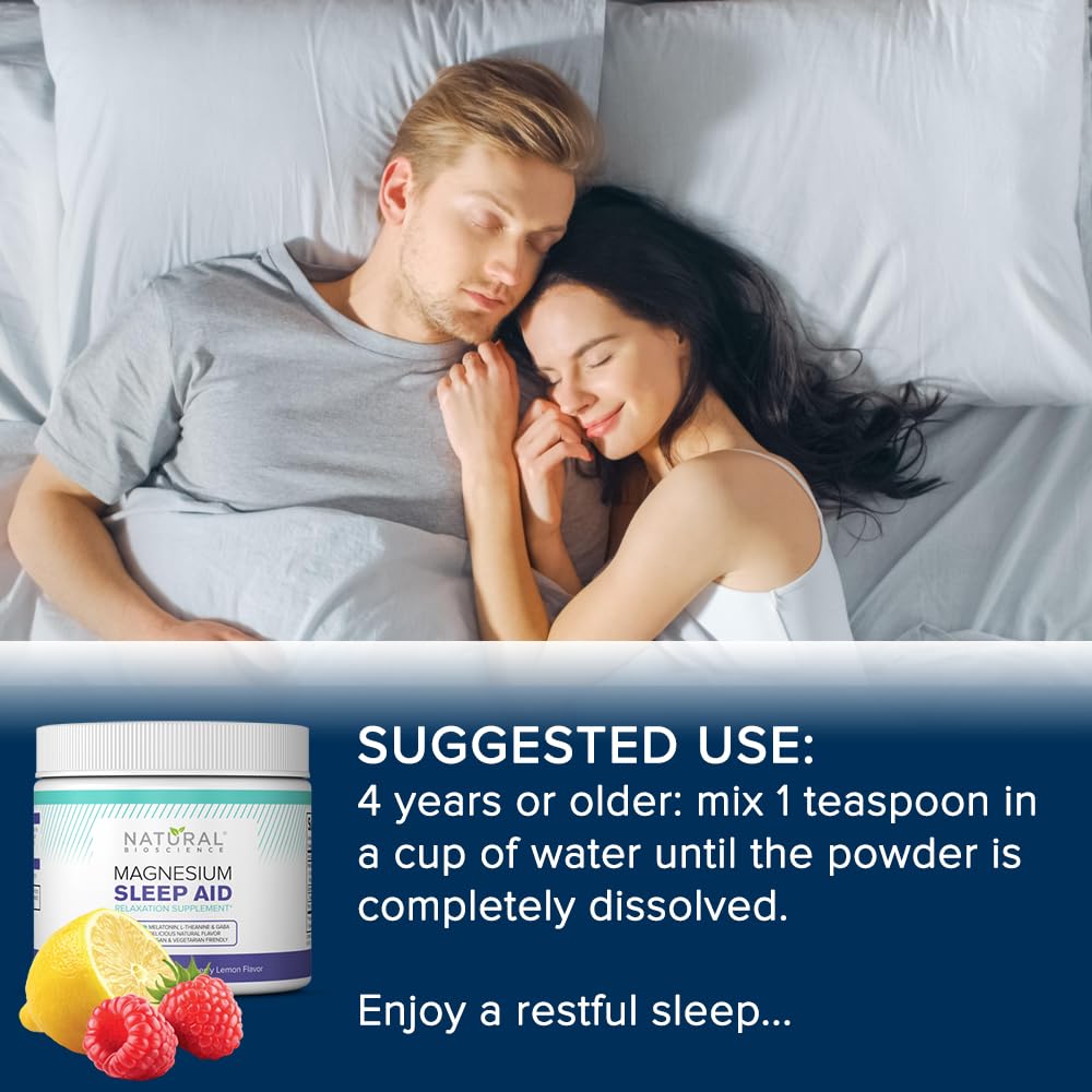 Ambiance nocturne et détente avec le produit Natural BioScience pour préparer le sommeil.