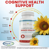 Natural BioScience PS100, étiquette affichant le nom du produit et bénéfices cognitifs.