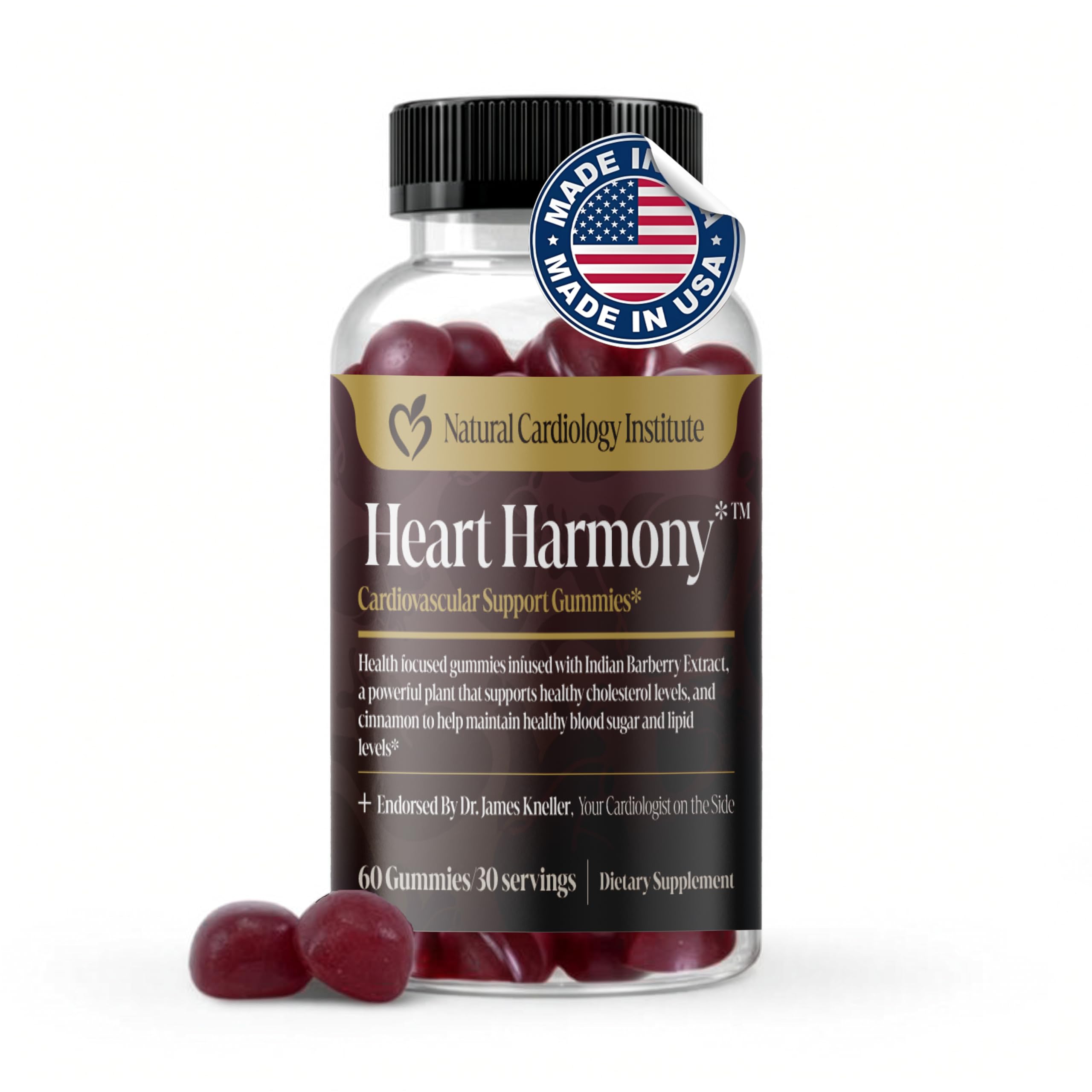 Heart Harmony par Natural Cardiology Institute, gomme berbérine et cannelle, soutien métabolique potentiel