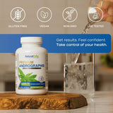 Natural Cure Labs – Étiquette indiquant les androggrapholides standardisés.