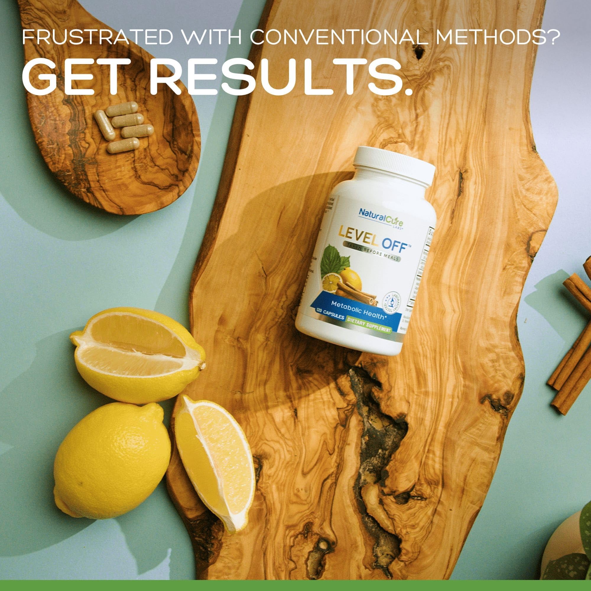 Natural Cure Labs Level Off – formule sans OGM et sans colorants artificiels.