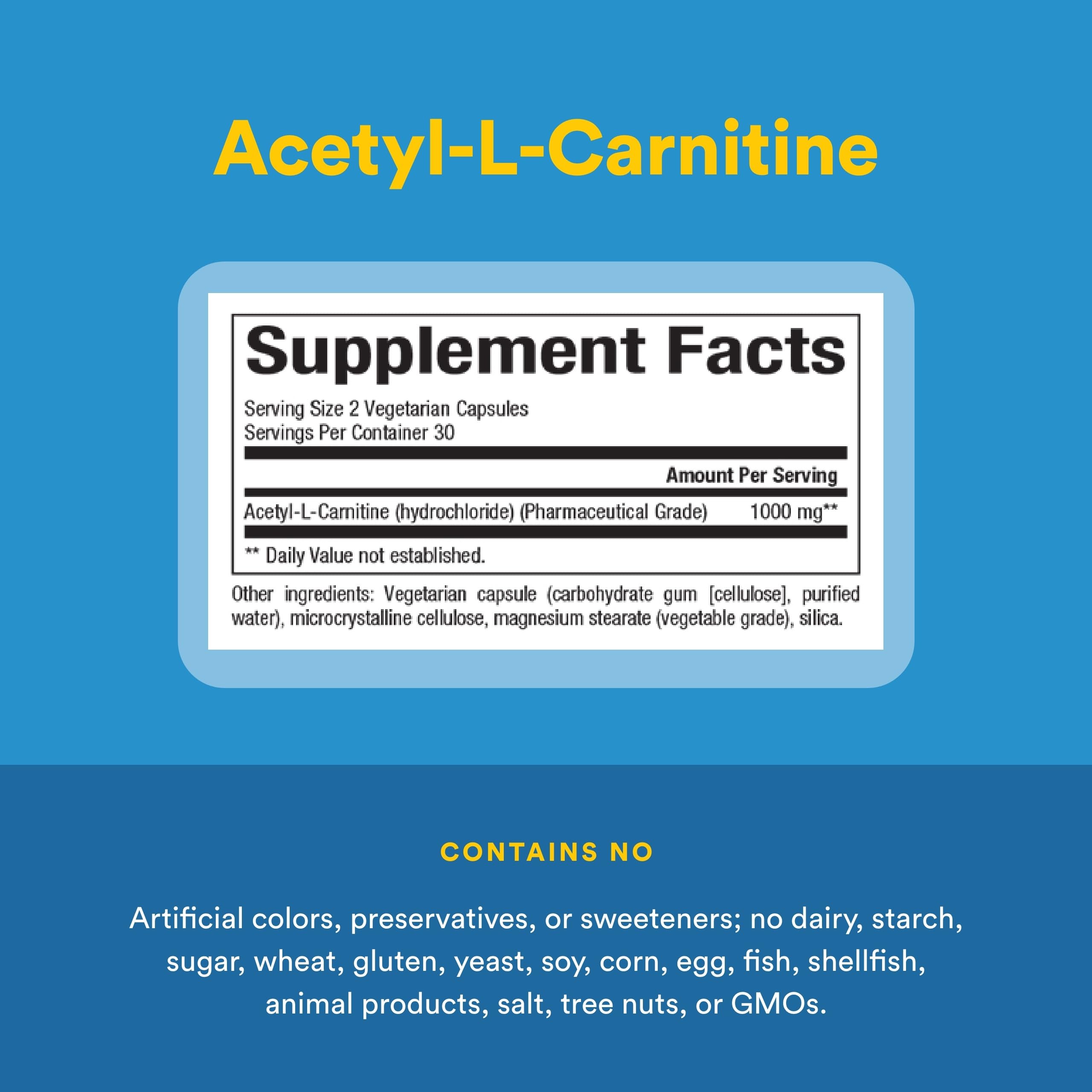 Natural Factors Acétyl L-Carnitine 500 mg, doseur intégré pour dosage précis.