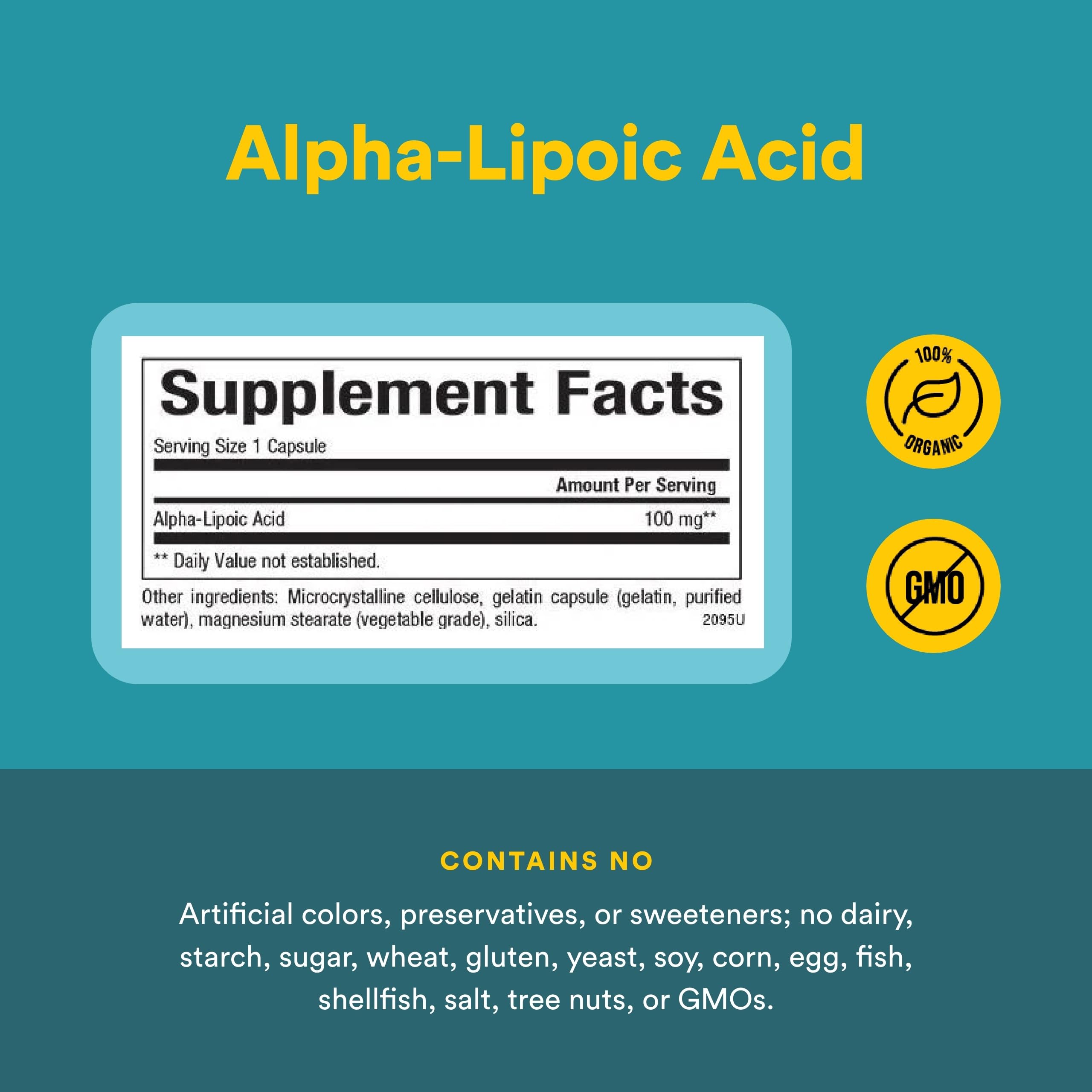 Natural Factors Acide alpha-lipoïque 100 mg, étui-carton, packaging clair.
