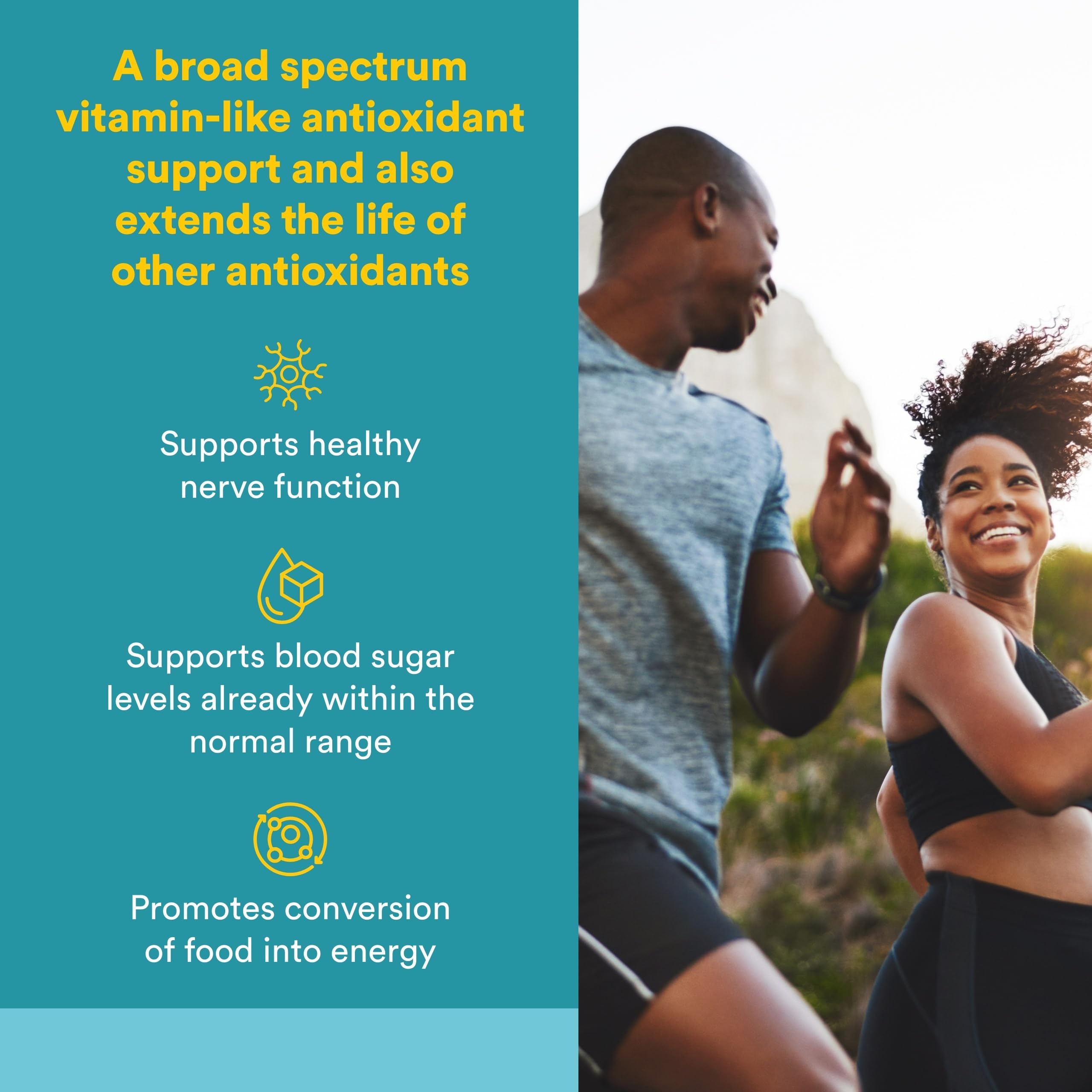 Natural Factors acide alpha-lipoïque 200 mg – bouteille, format pratique.