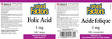 Natural Factors acide folique 1 mg - comprimés faciles à prendre au quotidien