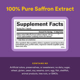 Natural Factors Affron safran, emballage et recto de l'étiquette.