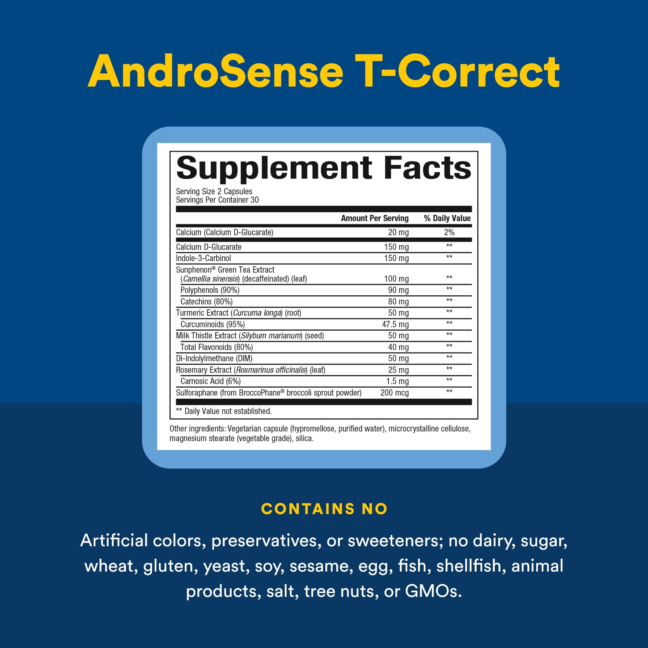 Natural Factors AndroSense T-Correct avec certification biologique et contrôle qualité