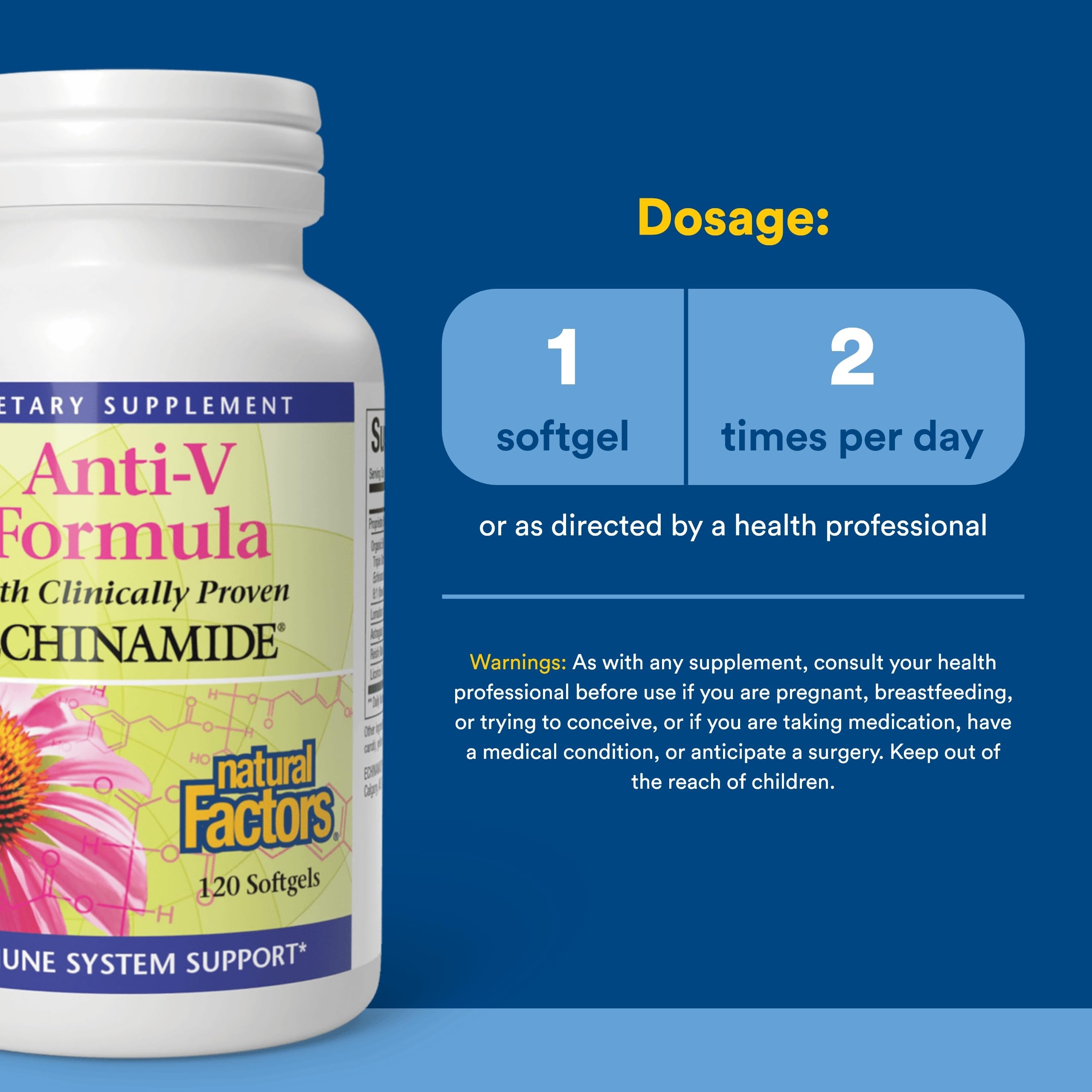 Natural Factors Anti-V Formula: gélules clos, facilité d’ingestion