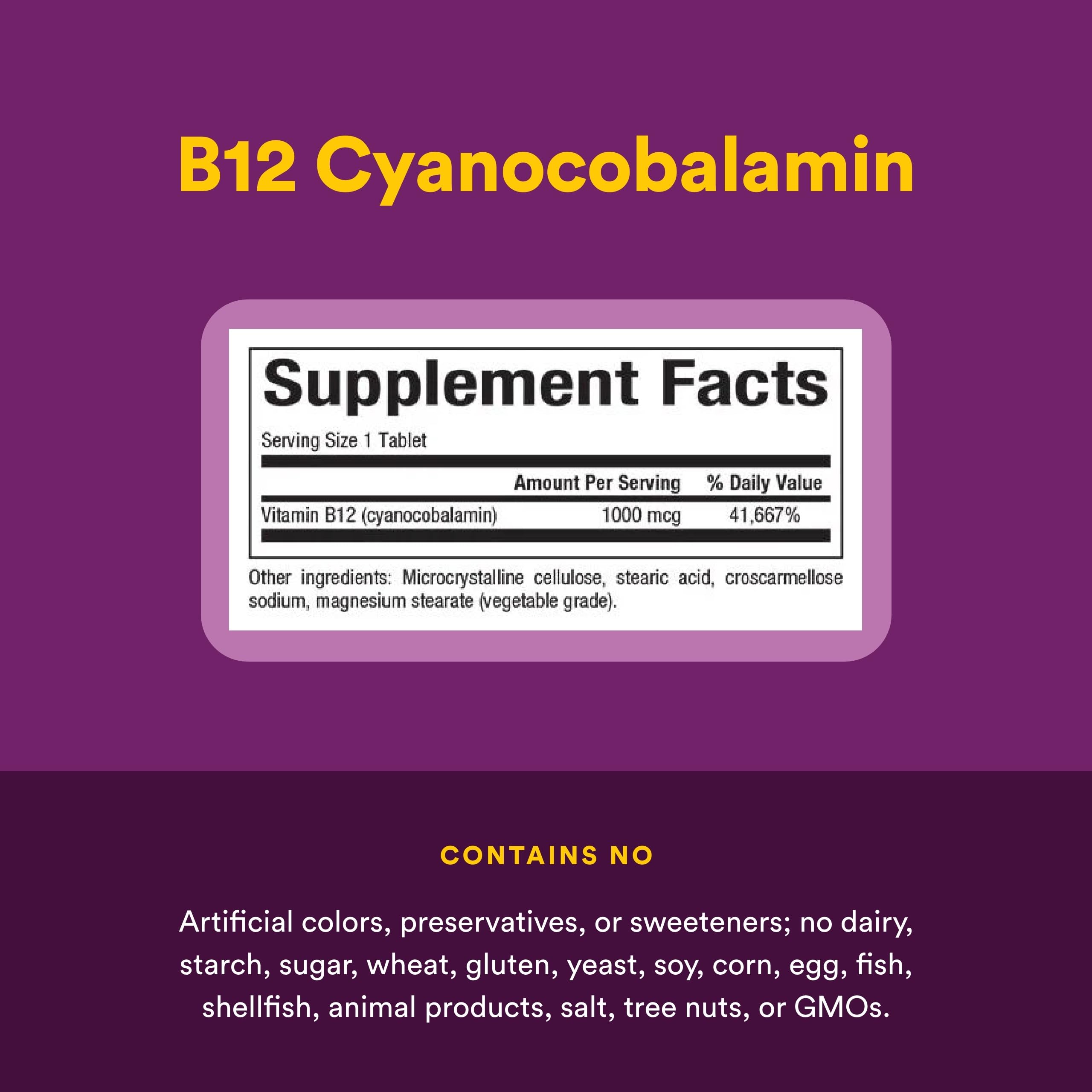 Fermes biologiques certifiées pour Natural Factors B12 1000 µg – sans OGM.