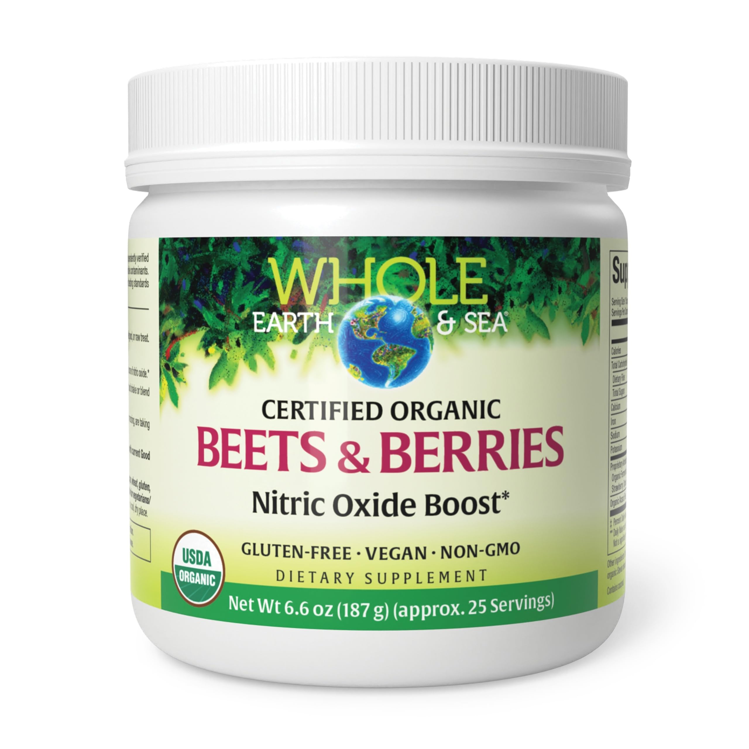 Natural Factors Beets & Berries, emballage du produit et antioxydants pour la routine.