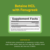 Natural Factors Betaine HCL 500 mg – ferme biologique assure des ingrédients non-OGM traçables.