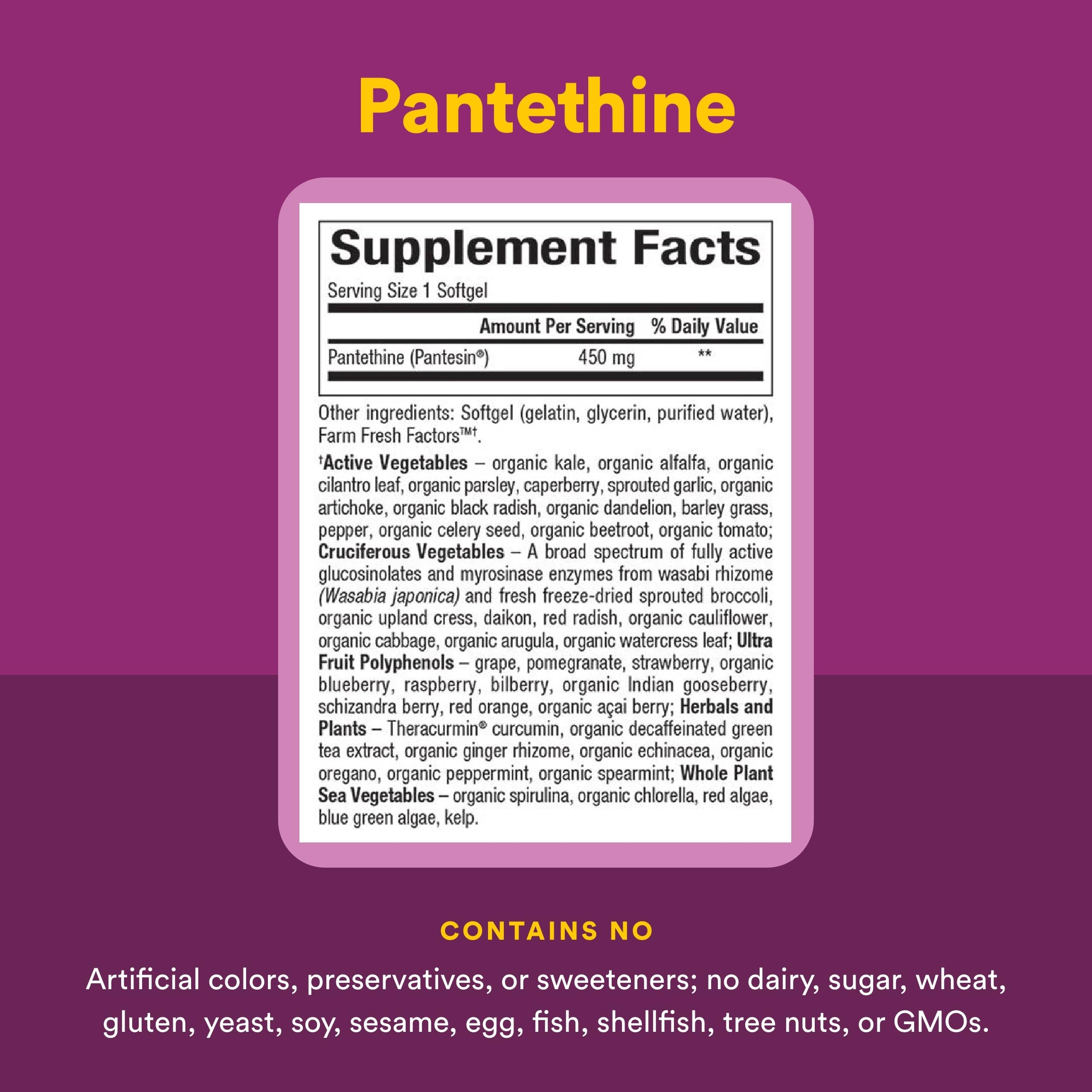 Capsules molles BioCoenzymated Pantethine en gros plan, faciles à ingérer.