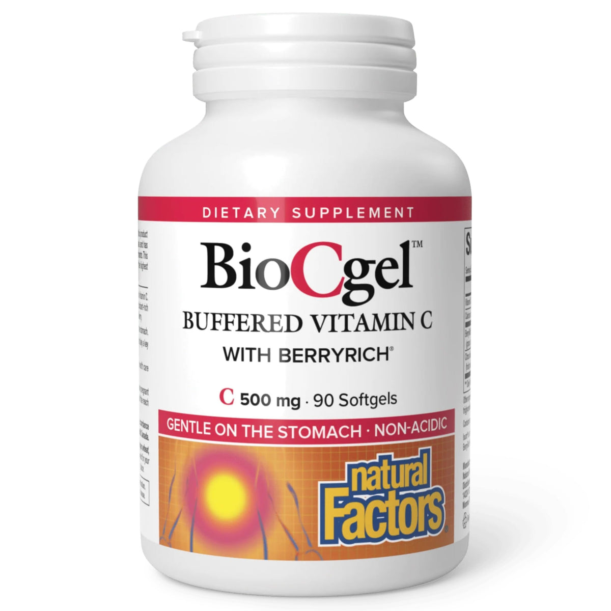 Natural Factors BioCgel Vitamine C BerryRich – emballage pratique pour votre routine quotidienne.