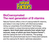 Natural Factors Biocoenzymated Methylfolate étiquette — informations claires sur le produit.