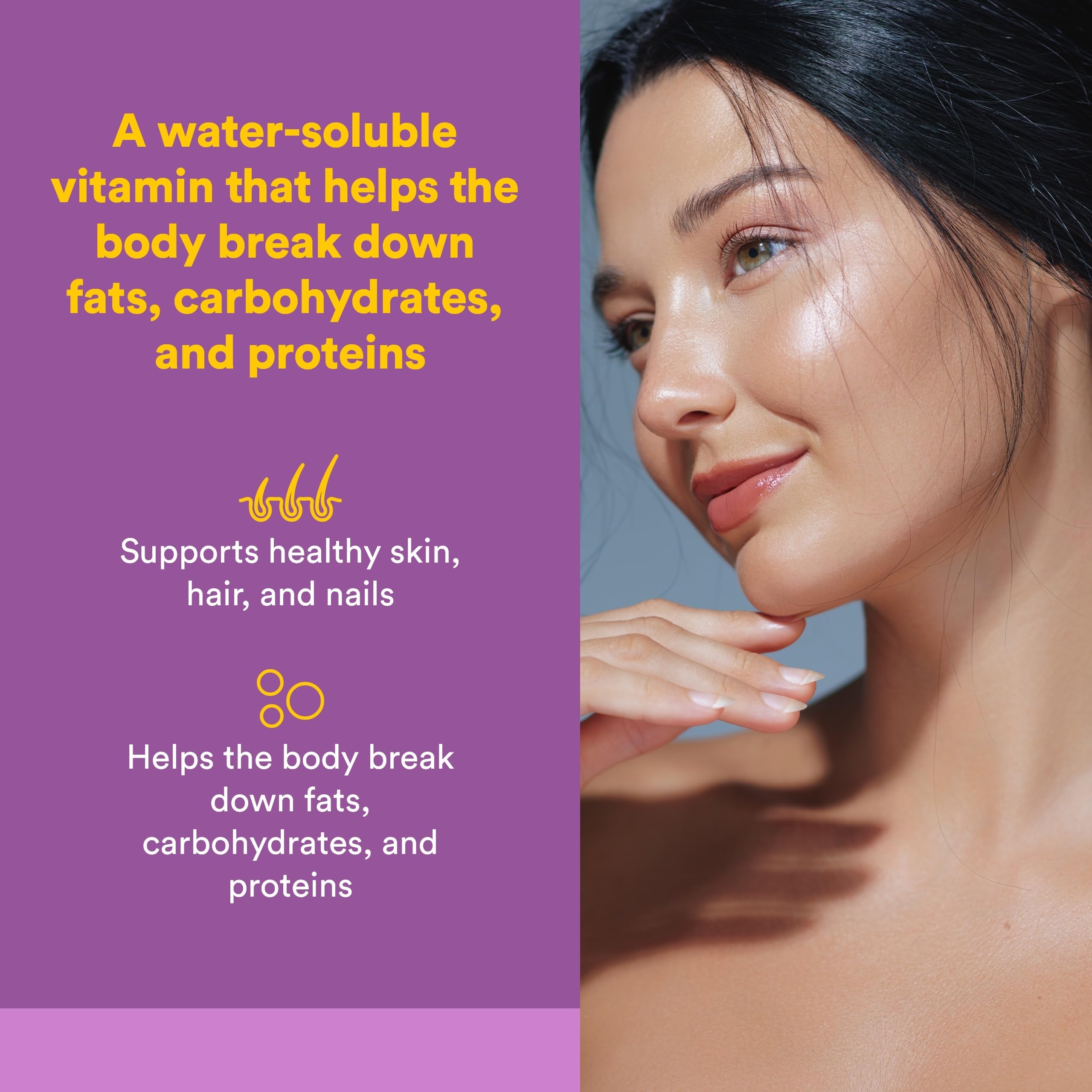 Natural Factors Biotin 10000 µg, gélules faciles à avaler et tolérance digestive.