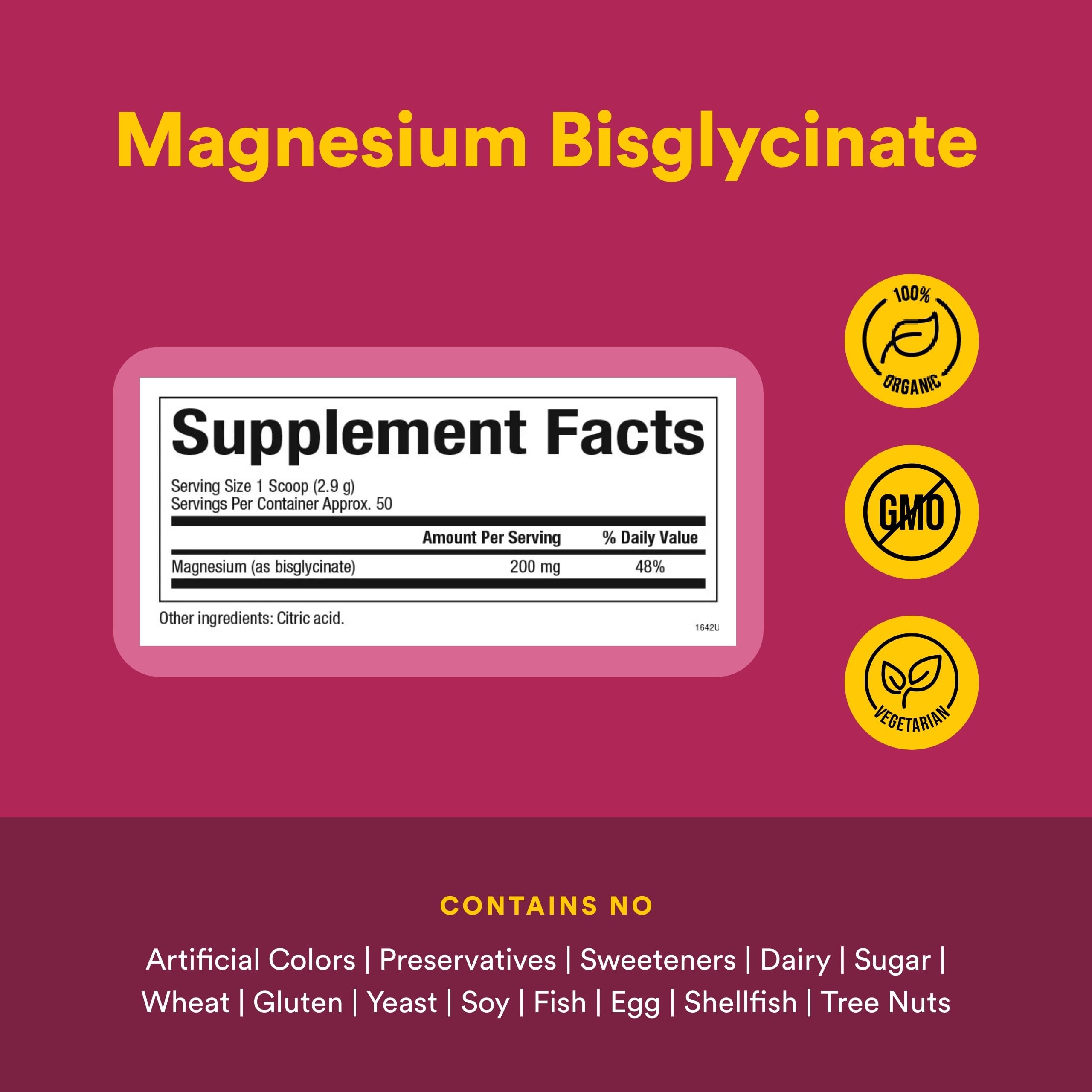 Natural Factors Poudre magnésium bisglycinate – format pratique dans une bouteille