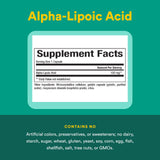 Natural Factors Acide Alpha-Lipoïque – bouteille vue de dessus, présentation pratique.