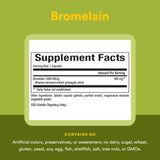 Natural Factors Bromélaïne – Sceau de certification démontrant pureté et contrôles qualité.