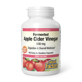 Natural Factors capsule de vinaigre de cidre, bouteille visible, soutien potentiel à la digestion.