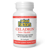Natural Factors Celadrin bouteille souple, soutien mobilité au quotidien.