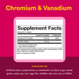Natural Factors Chromium et Vanadium 125 mcg — emballage: produit vérifié et pur.