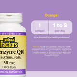 Natural Factors CoQ10 50 mg, soutien potentiel du cœur et de la vitalité