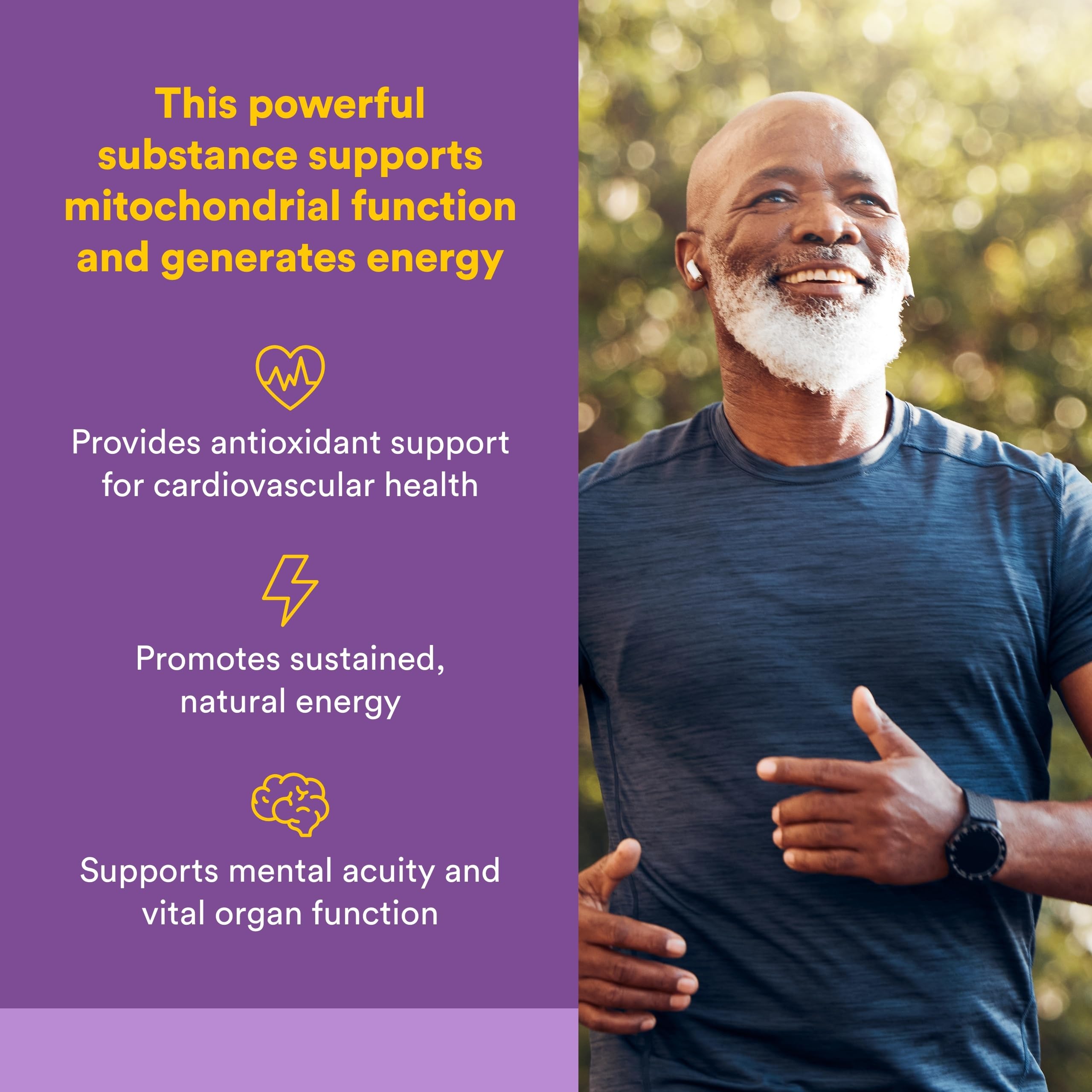 Natural Factors Coenzyme Q10: capsule molle avec huile de son de riz pour meilleure biodisponibilité.