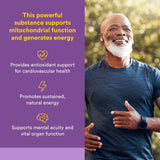 Natural Factors Coenzyme Q10: capsule molle avec huile de son de riz pour meilleure biodisponibilité.