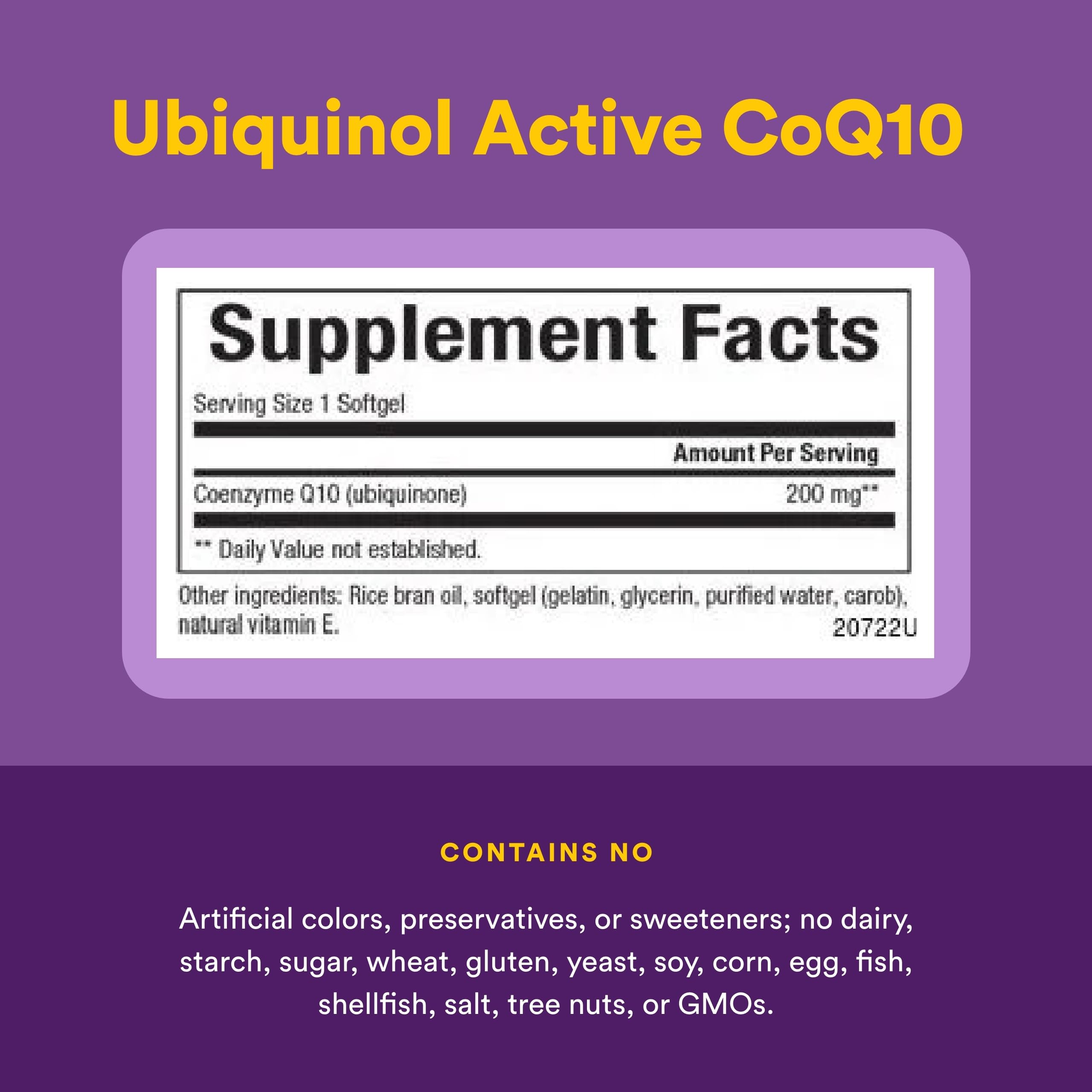 Boîte et emballage Natural Factors Coenzyme Q10 illustrant l’engagement durable.