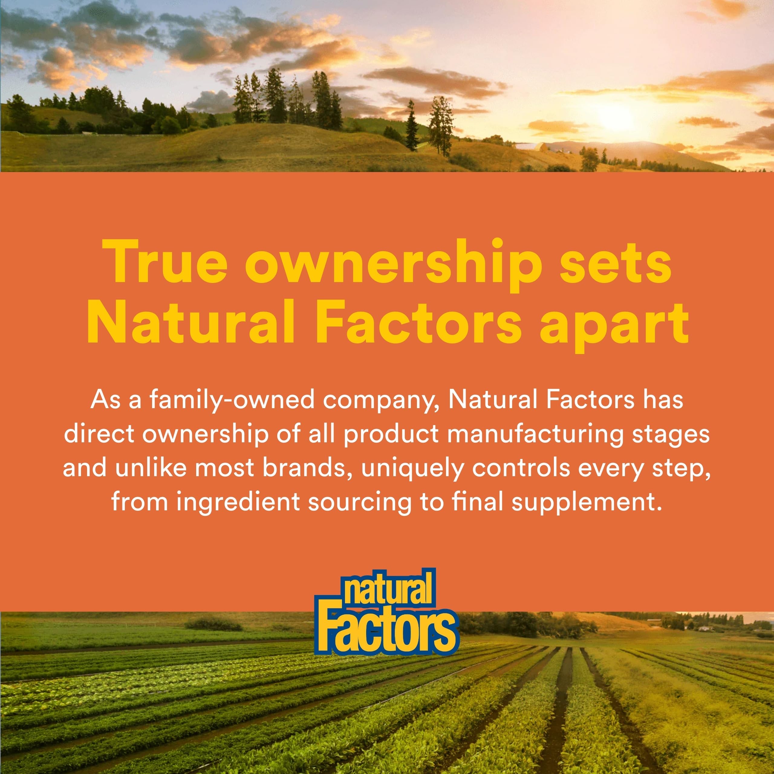 Natural Factors – marque familiale B-Corp, carbone neutre et traçabilité complète.