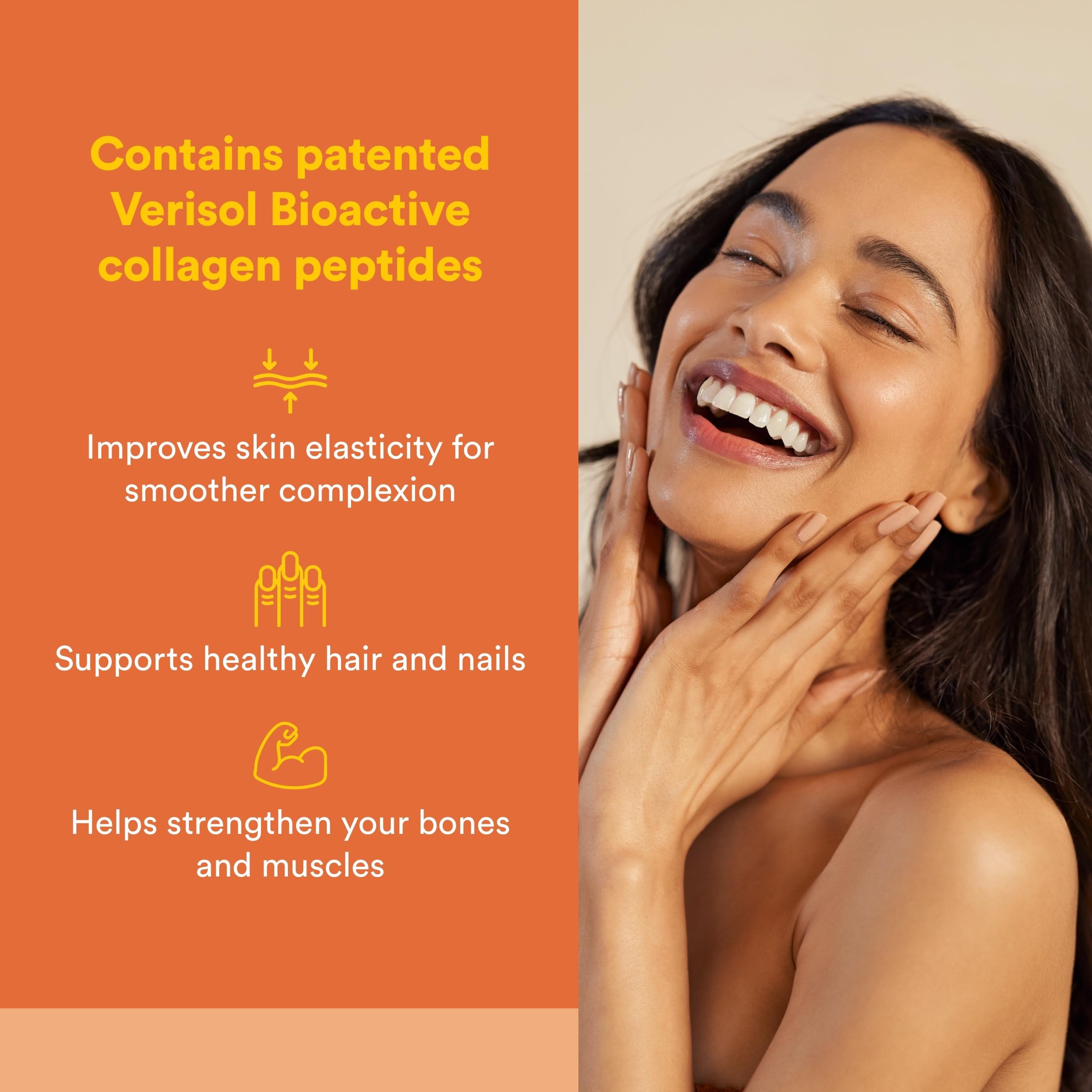 Poudre de peptides bioactifs Verisol, intégration facile dans la routine beauté et bien-être.