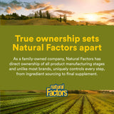 Natural Factors Whole Earth & Sea – symbole de contrôle qualité et traçabilité.