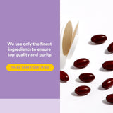 Étiquette claire Natural Factors CoQ10 – composition sans allergènes et sans OGM.