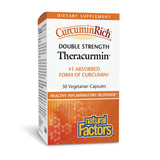 Natural Factors CurcuminRich Theracurmin, bouteille de 30 capsules, absorption améliorée.