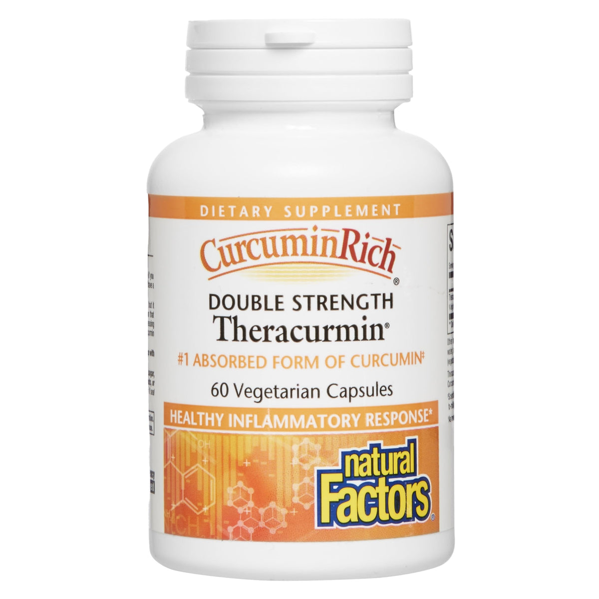 Natural Factors CurcuminRich Theracurmin, bouteille, absorption optimale.