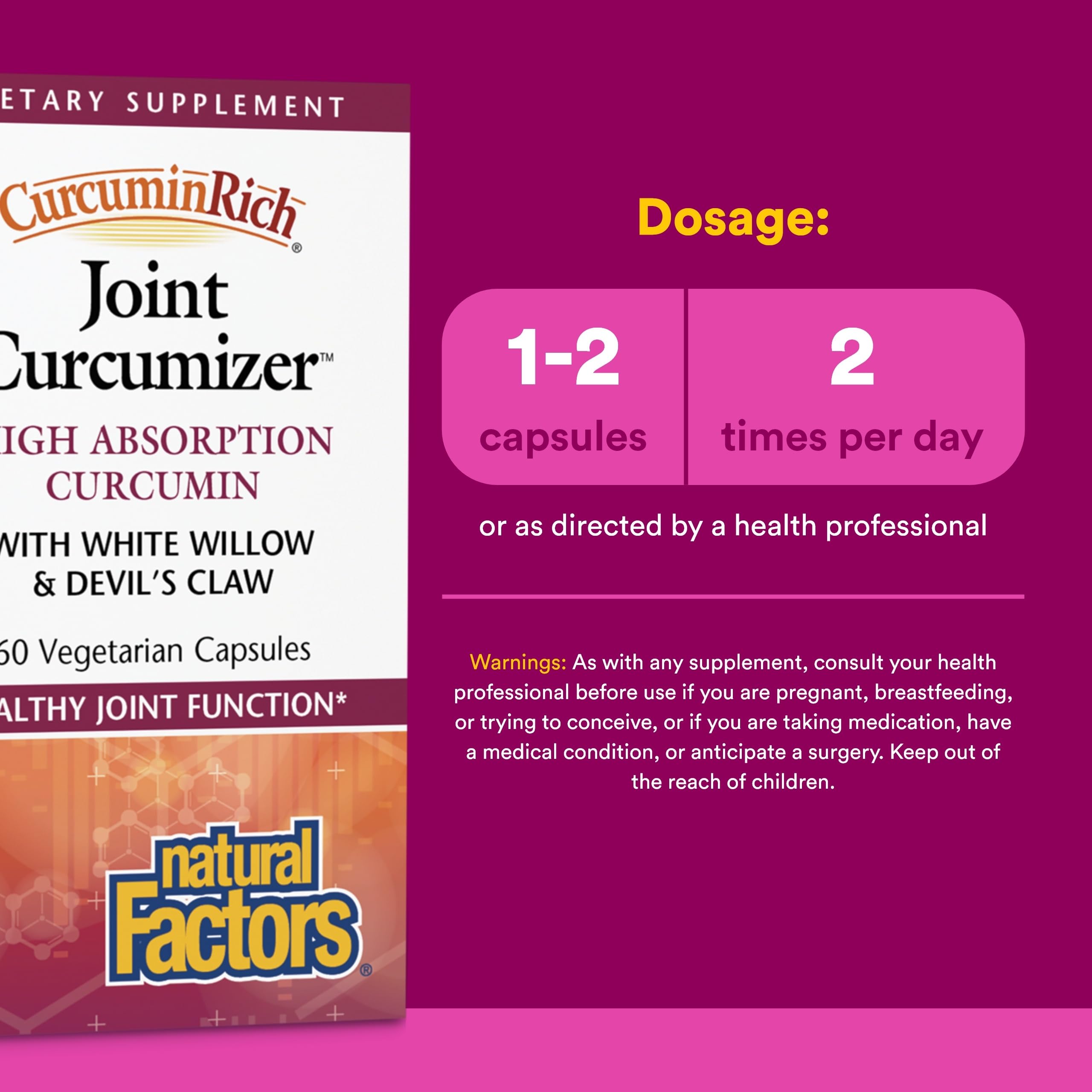 Natural Factors Curcumizer: polyphénols de fruits Ultra, soutien antioxydant dans une routine quotidienne.