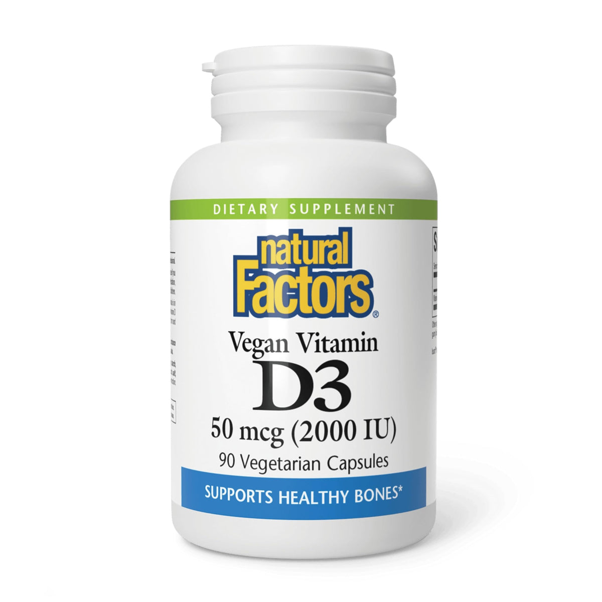 Natural Factors D3 2000 IU – bouteille claire, prise quotidienne facile