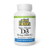 Natural Factors D3 2000 IU – bouteille claire, prise quotidienne facile