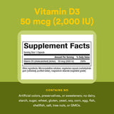 Emballage sans gluten et sans lactose — Natural Factors D3 2000 IU