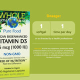 Natural Factors D3 : gelules végétales faciles à avaler.
