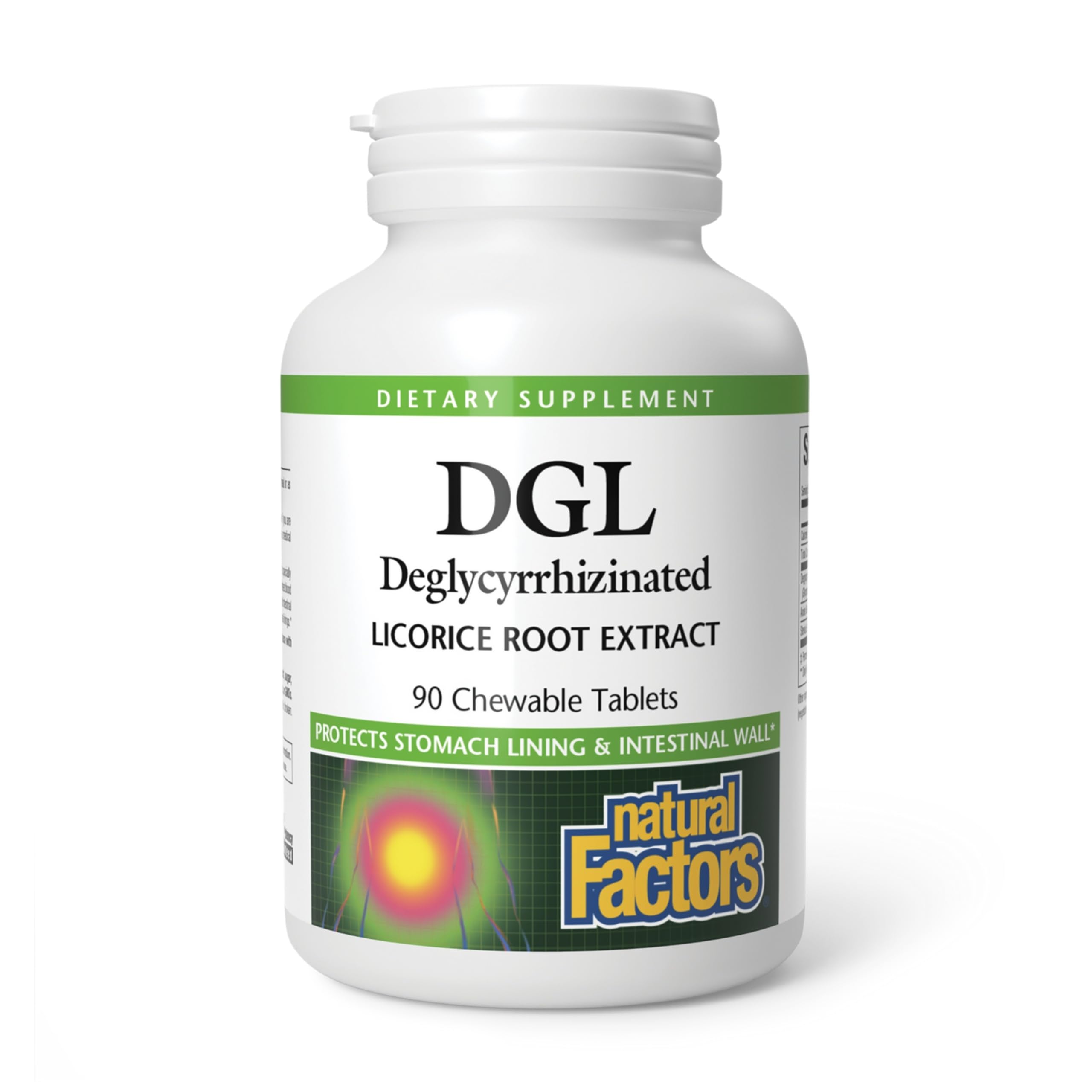 Natural Factors DGL pastilles à mâcher soutenant la digestion et offrant une douceur en bouche