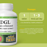 Natural Factors DGL barrière muqueuse estomacale renforcée sans glycyrrhizine