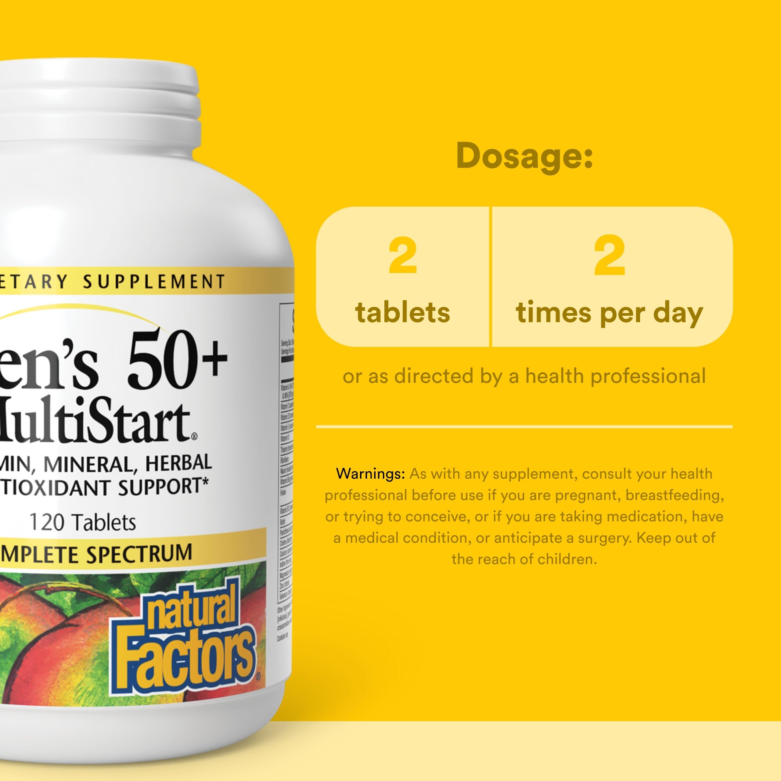Natural Factors Dr. Murray Multistart Homme, comprimés énergie pour hommes actifs.
