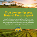 Natural Factors ferme-organique: sources agricoles certifiées pour ce produit.